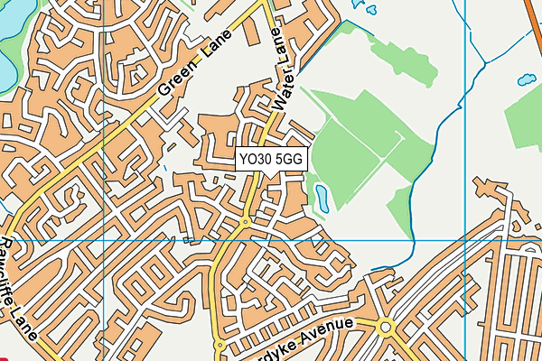 YO30 5GG map - OS VectorMap District (Ordnance Survey)