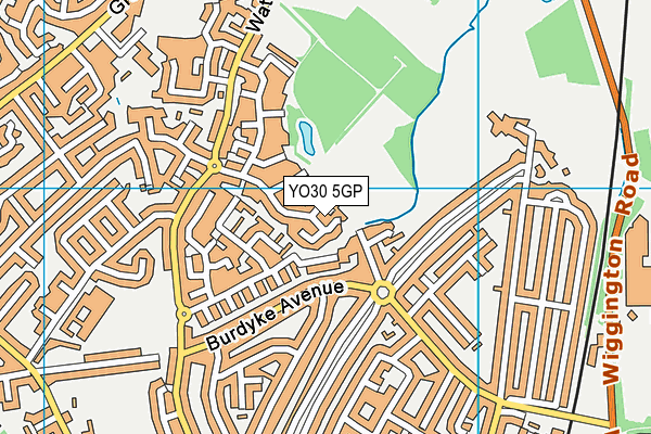 YO30 5GP map - OS VectorMap District (Ordnance Survey)