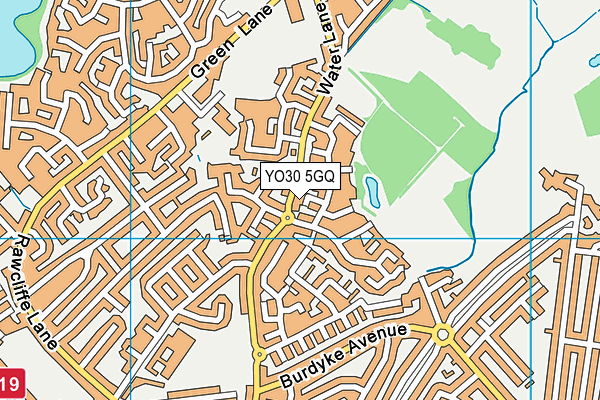 YO30 5GQ map - OS VectorMap District (Ordnance Survey)