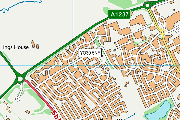 YO30 5NF map - OS VectorMap District (Ordnance Survey)