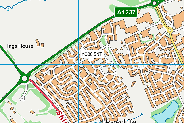YO30 5NT map - OS VectorMap District (Ordnance Survey)