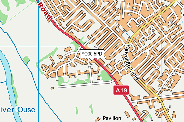 YO30 5PD map - OS VectorMap District (Ordnance Survey)