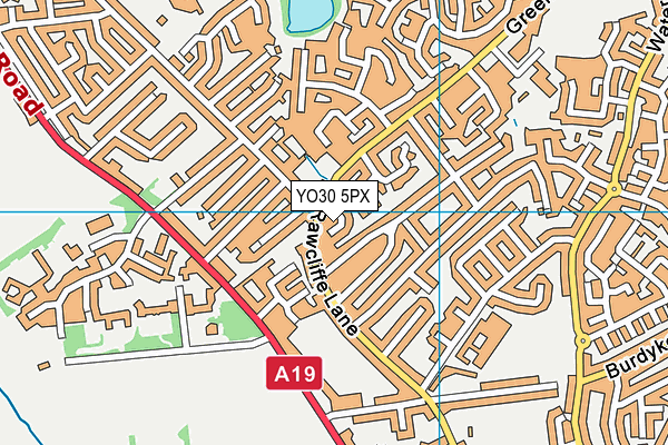 YO30 5PX map - OS VectorMap District (Ordnance Survey)