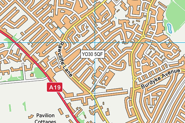 YO30 5QF map - OS VectorMap District (Ordnance Survey)