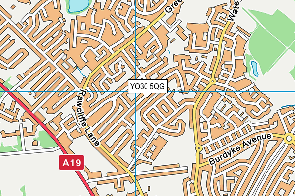 YO30 5QG map - OS VectorMap District (Ordnance Survey)