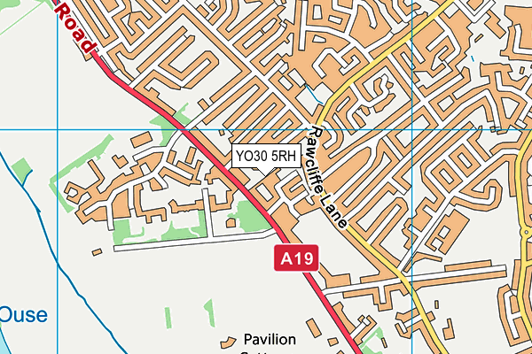 YO30 5RH map - OS VectorMap District (Ordnance Survey)