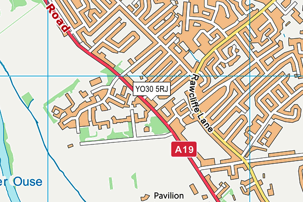 YO30 5RJ map - OS VectorMap District (Ordnance Survey)