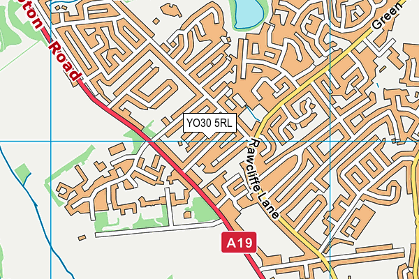 YO30 5RL map - OS VectorMap District (Ordnance Survey)