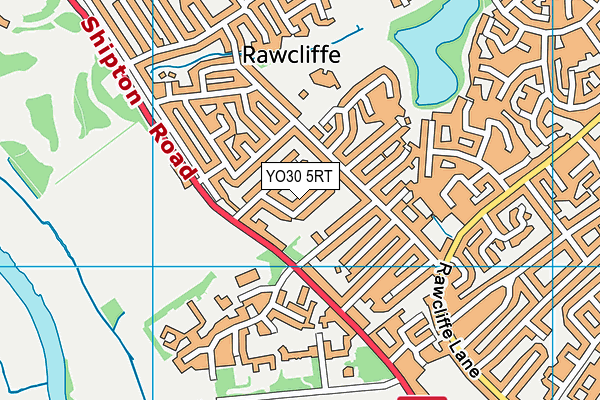 YO30 5RT map - OS VectorMap District (Ordnance Survey)