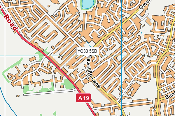 YO30 5SD map - OS VectorMap District (Ordnance Survey)
