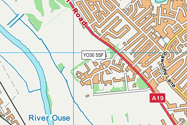 YO30 5SF map - OS VectorMap District (Ordnance Survey)