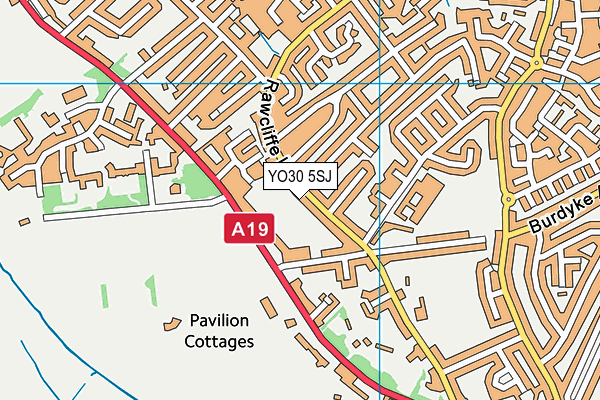 Bootham School Sports Field map (YO30 5SJ) - OS VectorMap District (Ordnance Survey)