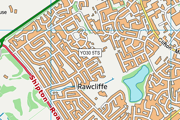 Rawcliffe Recreation Ground map (YO30 5TS) - OS VectorMap District (Ordnance Survey)