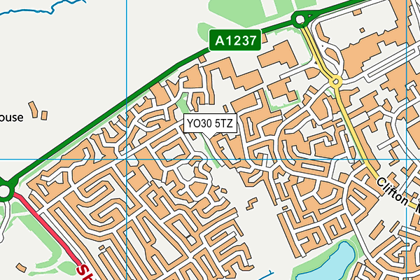 YO30 5TZ map - OS VectorMap District (Ordnance Survey)