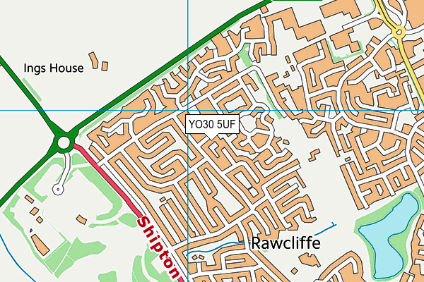 YO30 5UF map - OS VectorMap District (Ordnance Survey)
