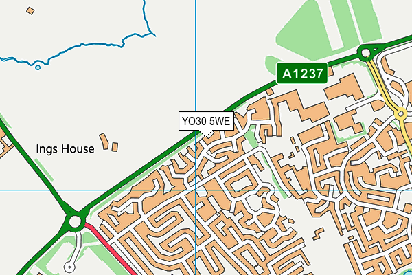 YO30 5WE map - OS VectorMap District (Ordnance Survey)