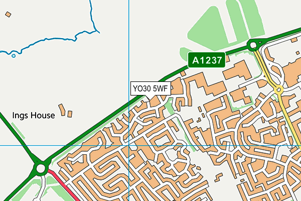 YO30 5WF map - OS VectorMap District (Ordnance Survey)