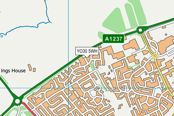 YO30 5WH map - OS VectorMap District (Ordnance Survey)