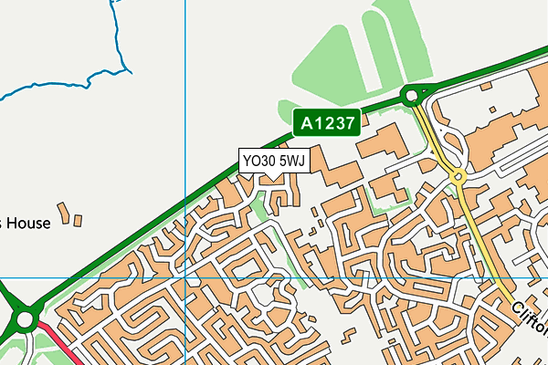 YO30 5WJ map - OS VectorMap District (Ordnance Survey)
