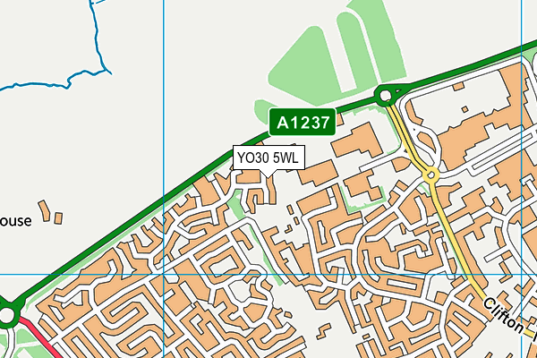 YO30 5WL map - OS VectorMap District (Ordnance Survey)