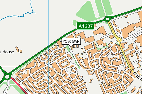 YO30 5WN map - OS VectorMap District (Ordnance Survey)