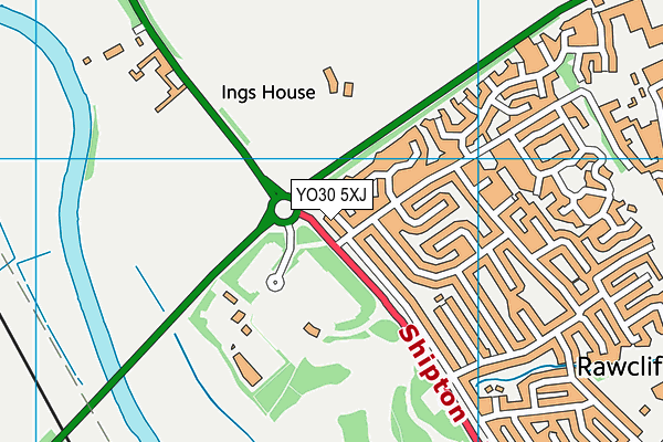 YO30 5XJ map - OS VectorMap District (Ordnance Survey)