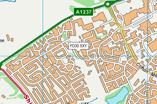 YO30 5XY map - OS VectorMap District (Ordnance Survey)