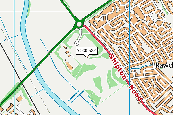 YO30 5XZ map - OS VectorMap District (Ordnance Survey)