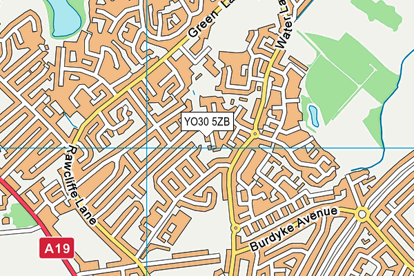 YO30 5ZB map - OS VectorMap District (Ordnance Survey)