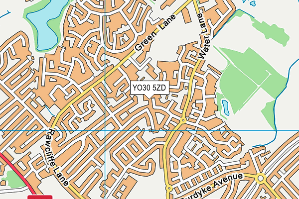 YO30 5ZD map - OS VectorMap District (Ordnance Survey)