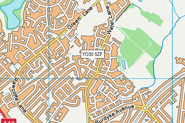 YO30 5ZF map - OS VectorMap District (Ordnance Survey)