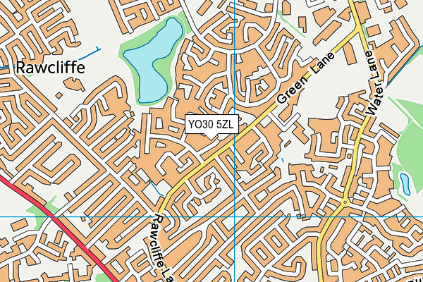 YO30 5ZL map - OS VectorMap District (Ordnance Survey)