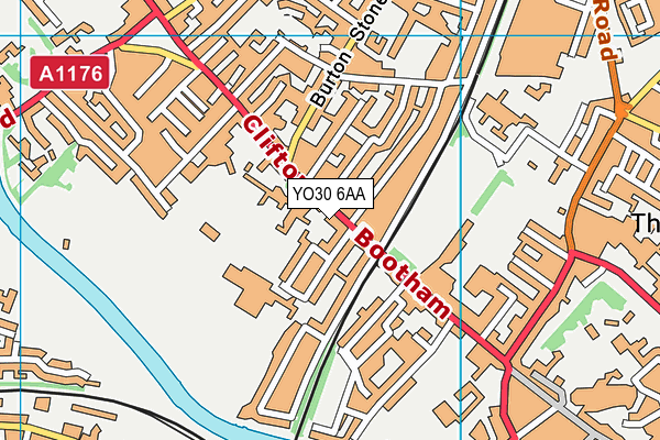 YO30 6AA map - OS VectorMap District (Ordnance Survey)