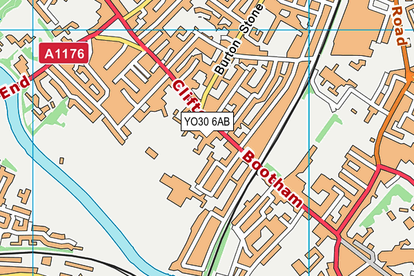 St Peter's School 2-18 map (YO30 6AB) - OS VectorMap District (Ordnance Survey)