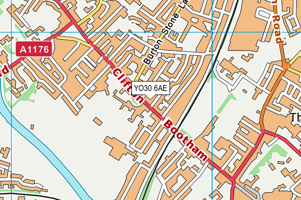 YO30 6AE map - OS VectorMap District (Ordnance Survey)