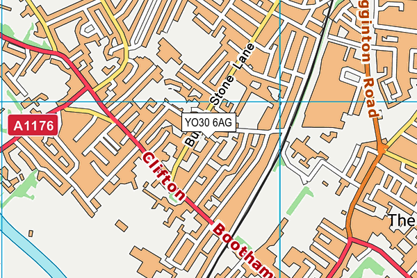 YO30 6AG map - OS VectorMap District (Ordnance Survey)