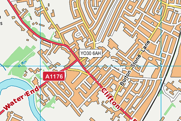 YO30 6AH map - OS VectorMap District (Ordnance Survey)