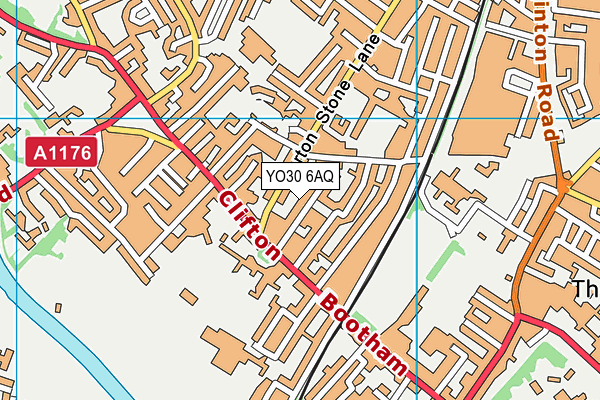 YO30 6AQ map - OS VectorMap District (Ordnance Survey)