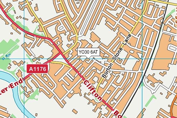 YO30 6AT map - OS VectorMap District (Ordnance Survey)