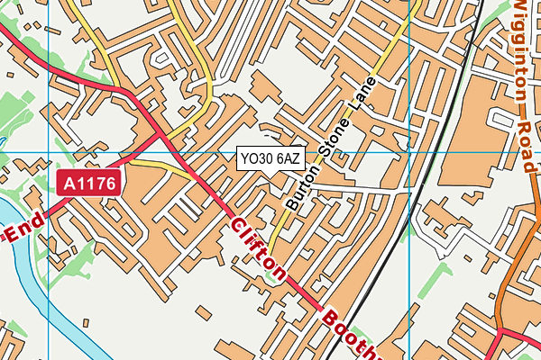 YO30 6AZ map - OS VectorMap District (Ordnance Survey)