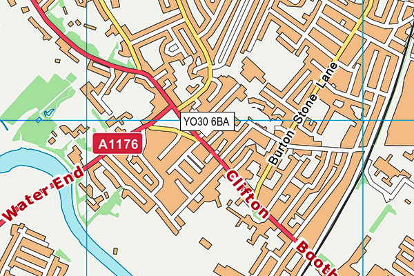 YO30 6BA map - OS VectorMap District (Ordnance Survey)