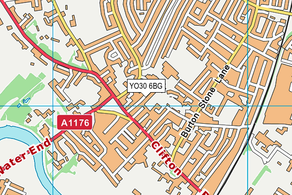 YO30 6BG map - OS VectorMap District (Ordnance Survey)