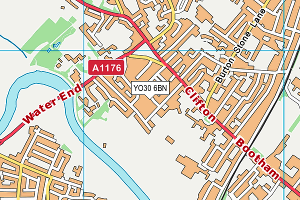 YO30 6BN map - OS VectorMap District (Ordnance Survey)