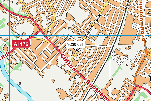 YO30 6BT map - OS VectorMap District (Ordnance Survey)