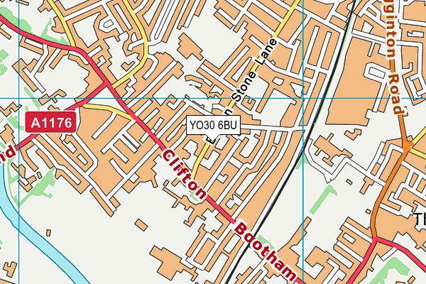YO30 6BU map - OS VectorMap District (Ordnance Survey)