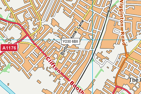 YO30 6BX map - OS VectorMap District (Ordnance Survey)