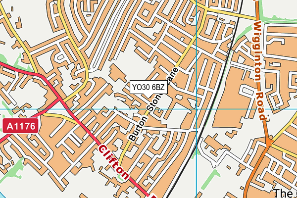 YO30 6BZ map - OS VectorMap District (Ordnance Survey)