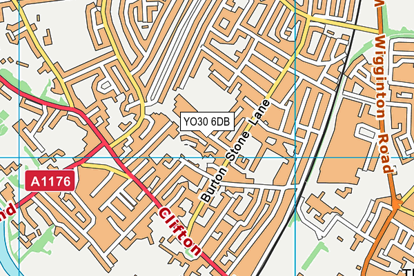 YO30 6DB map - OS VectorMap District (Ordnance Survey)