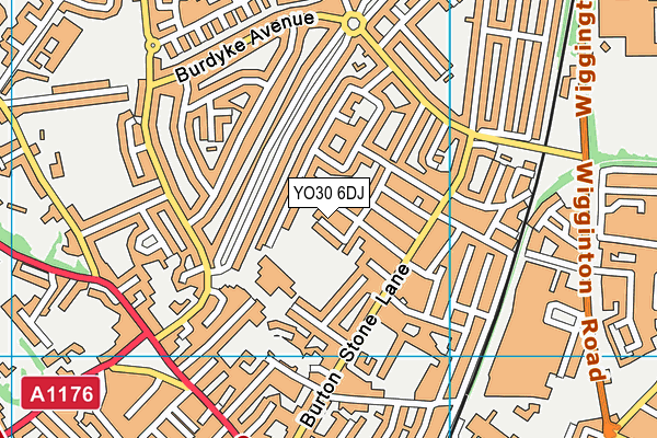 YO30 6DJ map - OS VectorMap District (Ordnance Survey)