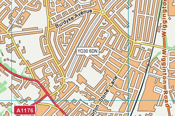 YO30 6DN map - OS VectorMap District (Ordnance Survey)